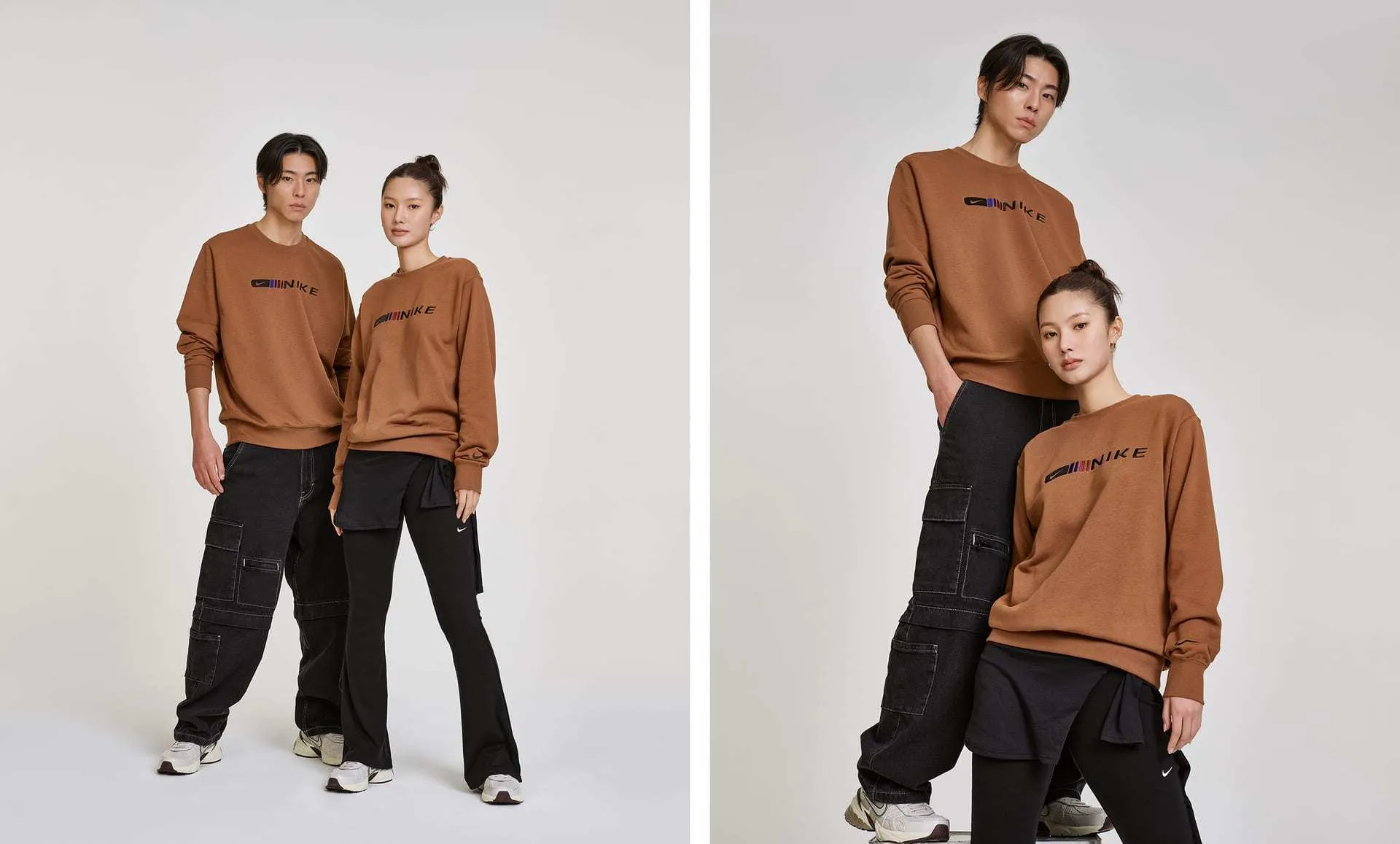 Nike  |Unisex Street Style Plain Logo Sweatshirts