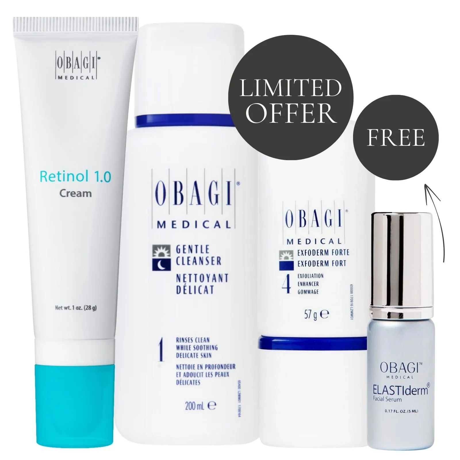 Obagi | Exfoliate & Cleanse Exclusive Deluxe Bundle Normal-Dry