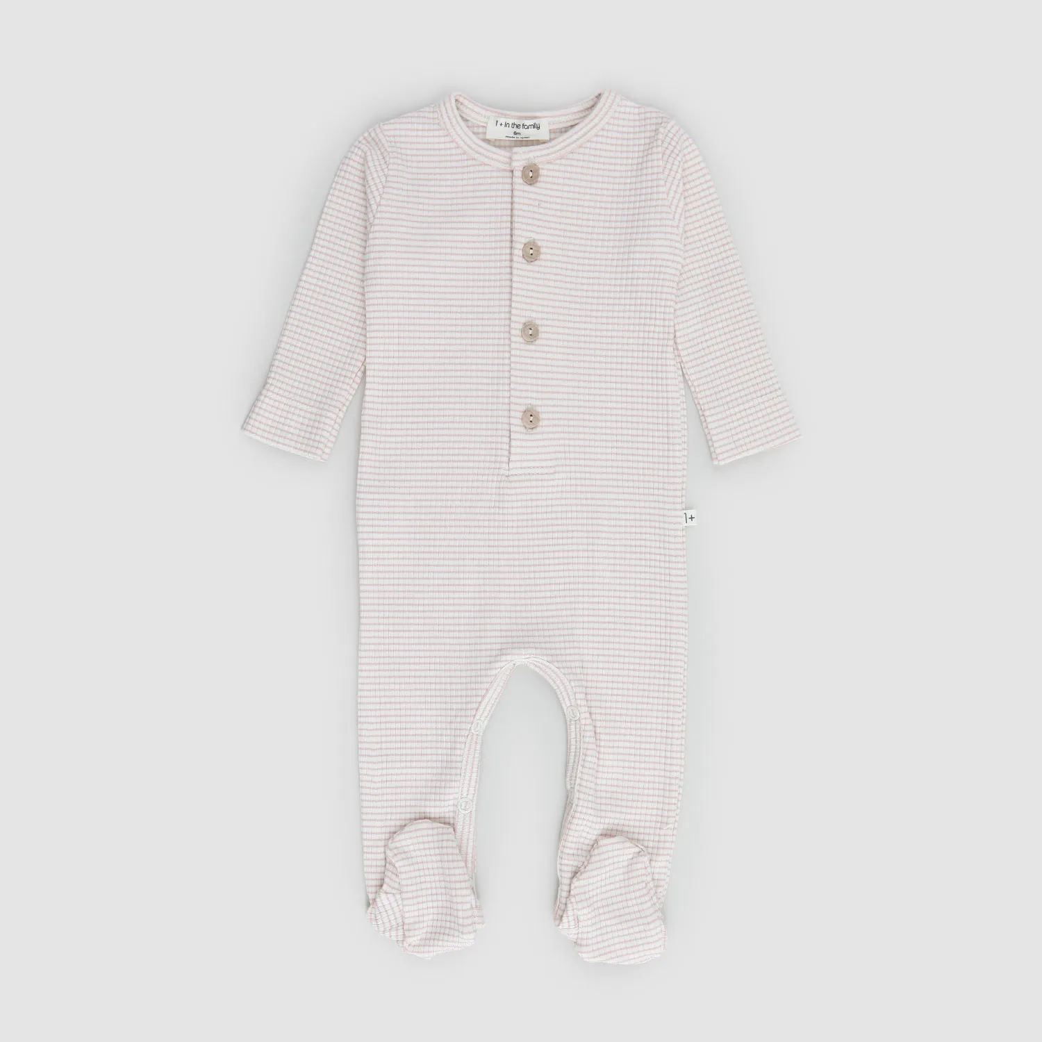 One More In The Family Long Beige And Brown Onesie For Newborns