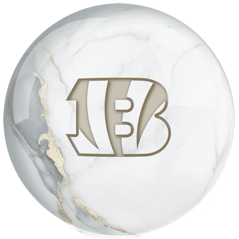 OTB NFL Cincinnati Bengals White Marble Bowling Ball