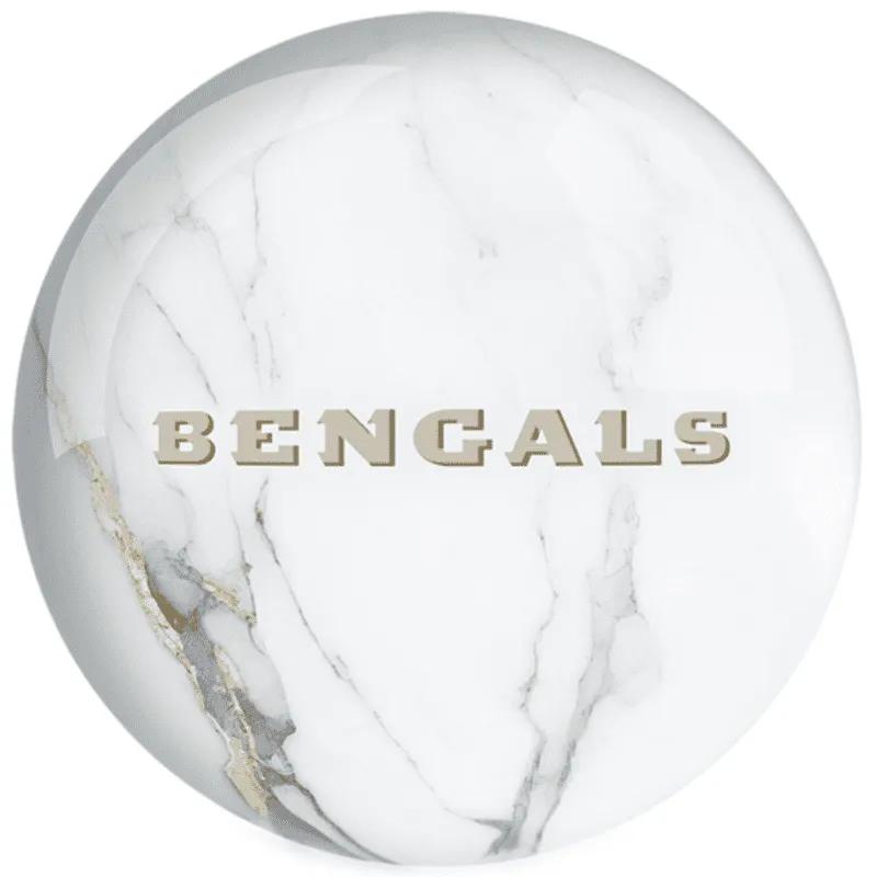 OTB NFL Cincinnati Bengals White Marble Bowling Ball