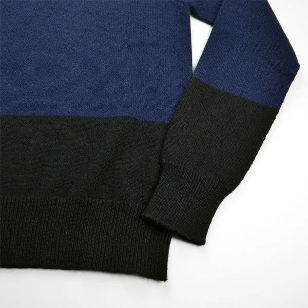 Peter Jensen – Unisex V Neck Jumper – Navy / Black