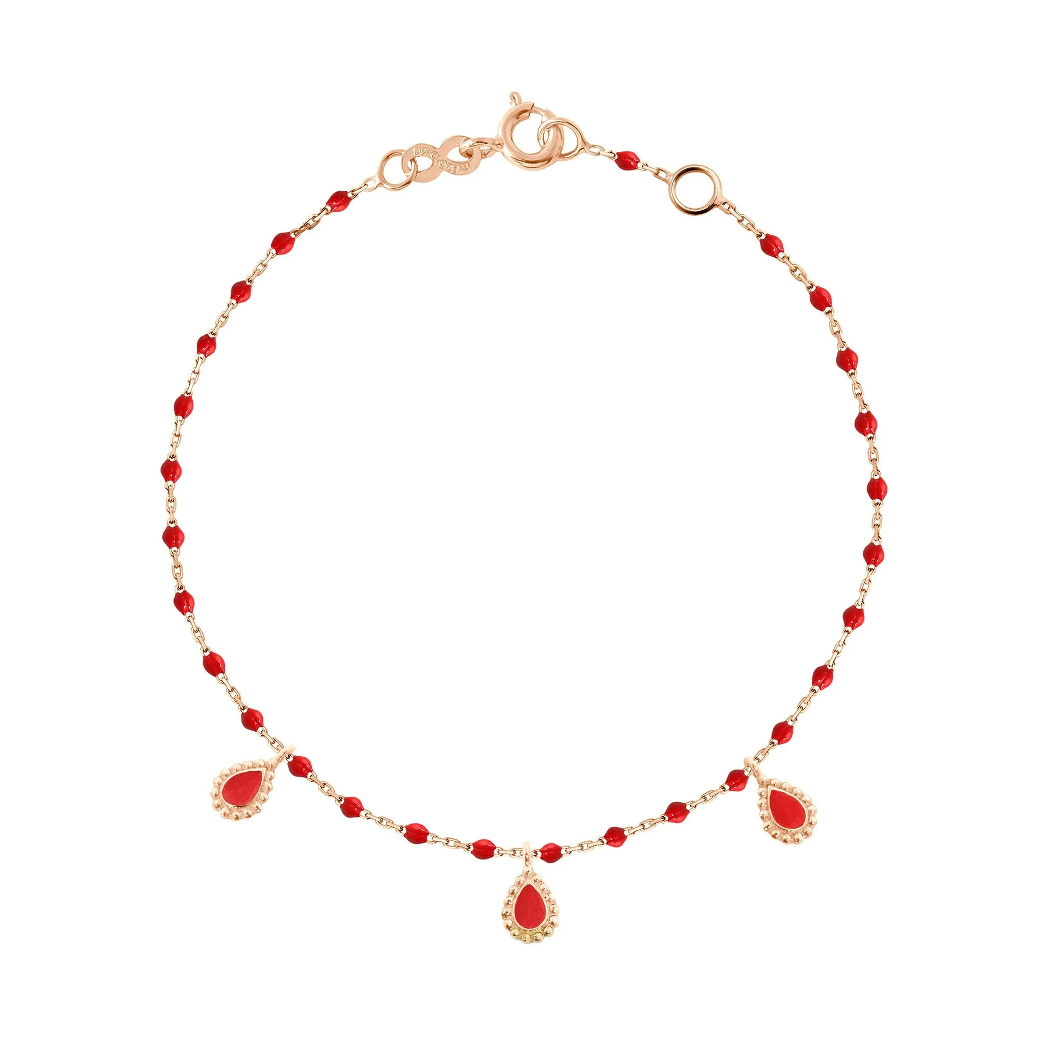 Poppy Mini 3 Lucky Cashmere Bracelet, Rose Gold, 6.7