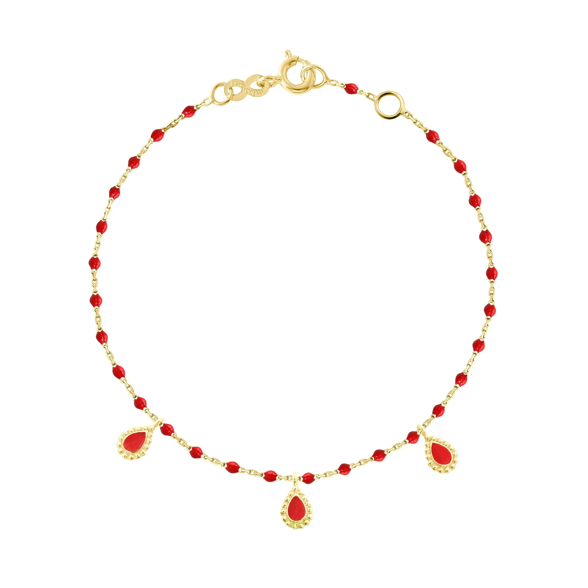 Poppy Mini 3 Lucky Cashmere Bracelet, Yellow Gold, 6.7