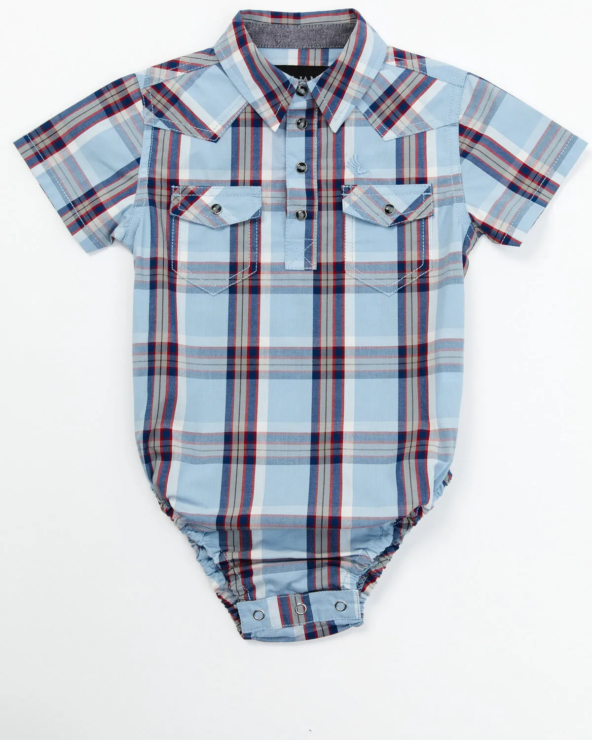 Product Name:  Cody James Infant Boys' Plaid Print Short Sleeve Snap Onesie