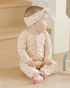 Quincy Mae - Ribbed Baby Jumpsuit - Strawberries