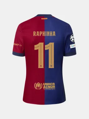 RAPHINHA | UCL Junior home jersey 24/25 FC Barcelona