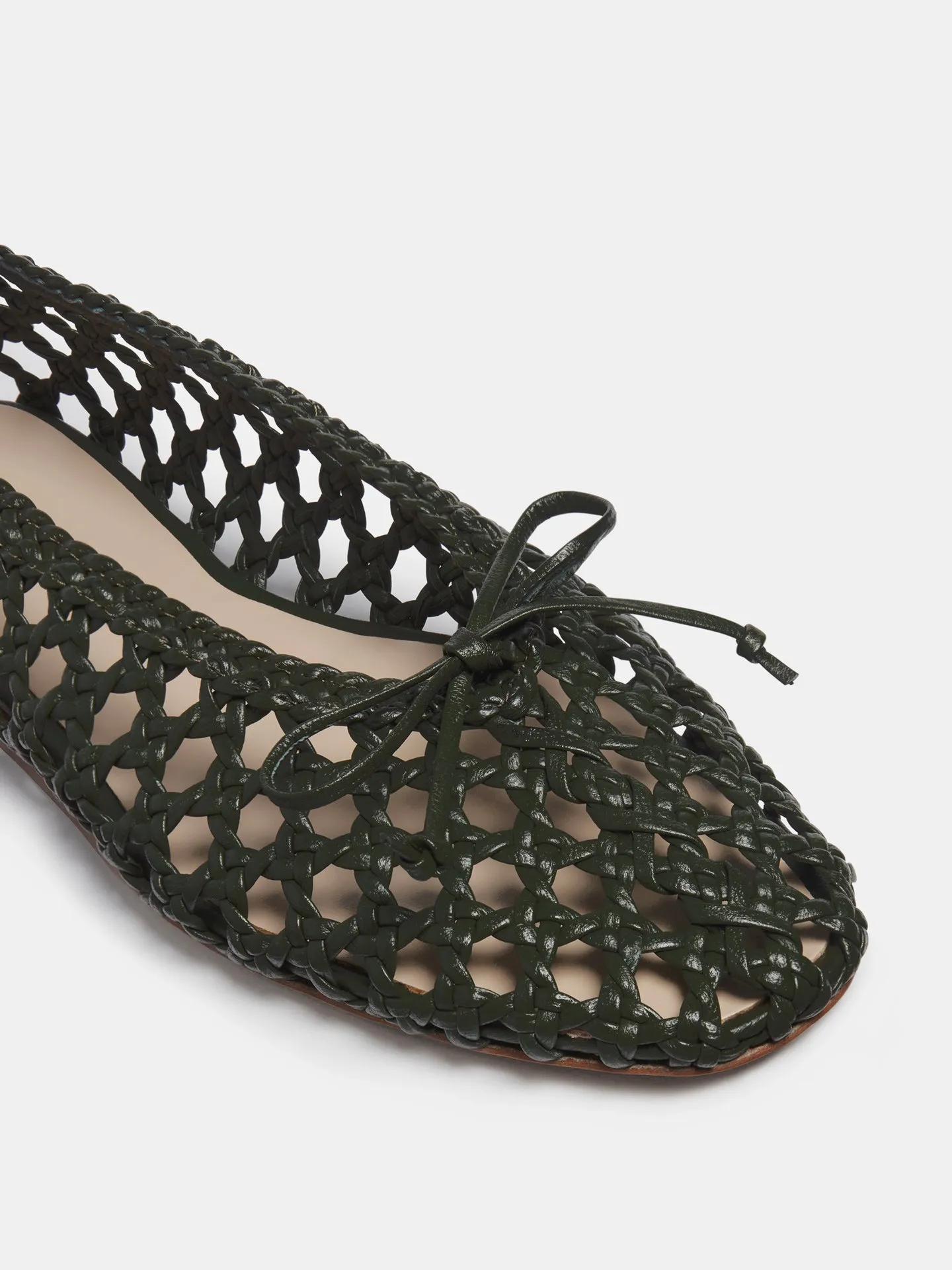 Regency Slipper /  Green Woven Leather