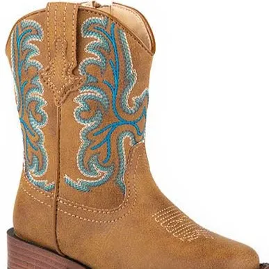 Roper Toddler Patrick Western Boot in Tan