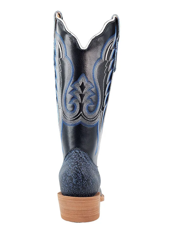 R.Watson RWL7103-1 Ladies Cape Buffalo Western Boot Midnight Blue