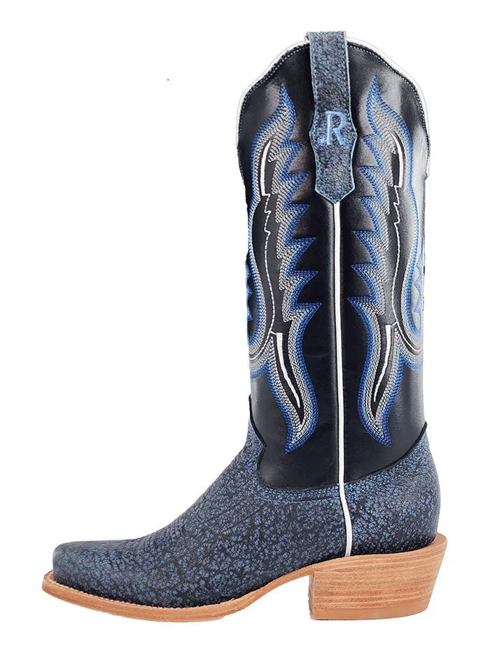 R.Watson RWL7103-1 Ladies Cape Buffalo Western Boot Midnight Blue