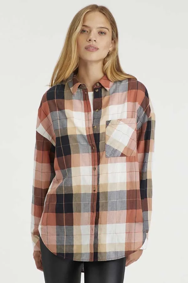 Sanctuary Plaid Boyfriend Tunic