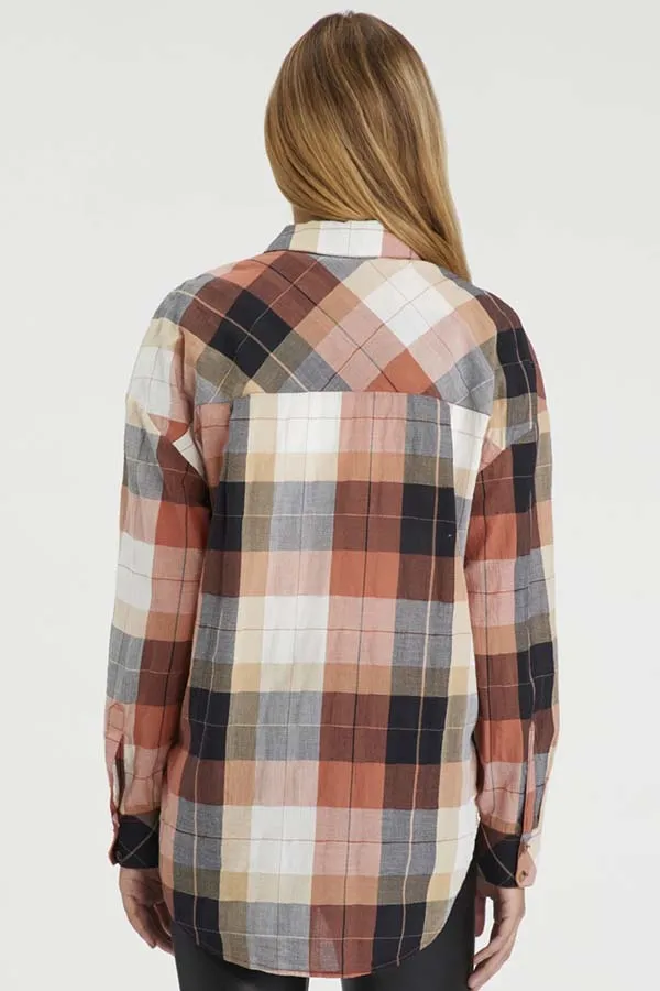 Sanctuary Plaid Boyfriend Tunic