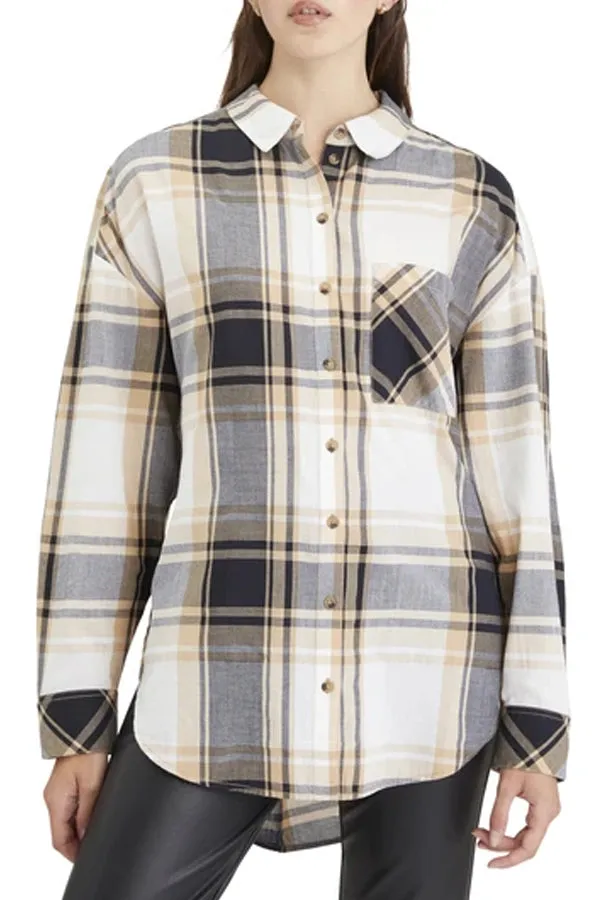 Sanctuary Plaid Boyfriend Tunic