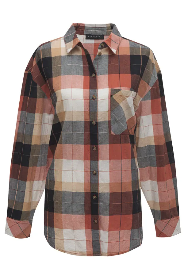 Sanctuary Plaid Boyfriend Tunic