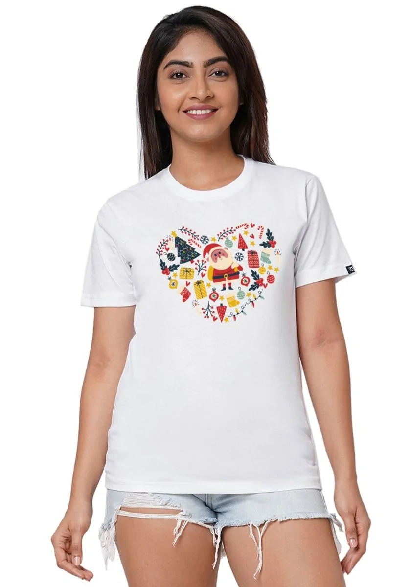 Santa Heart Women T-Shirt