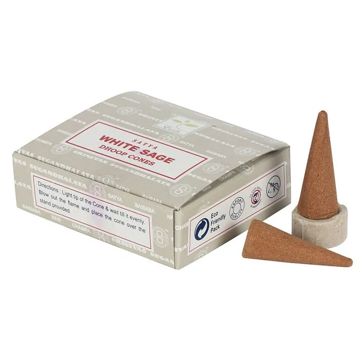 Satya white sage dhoop incense cones