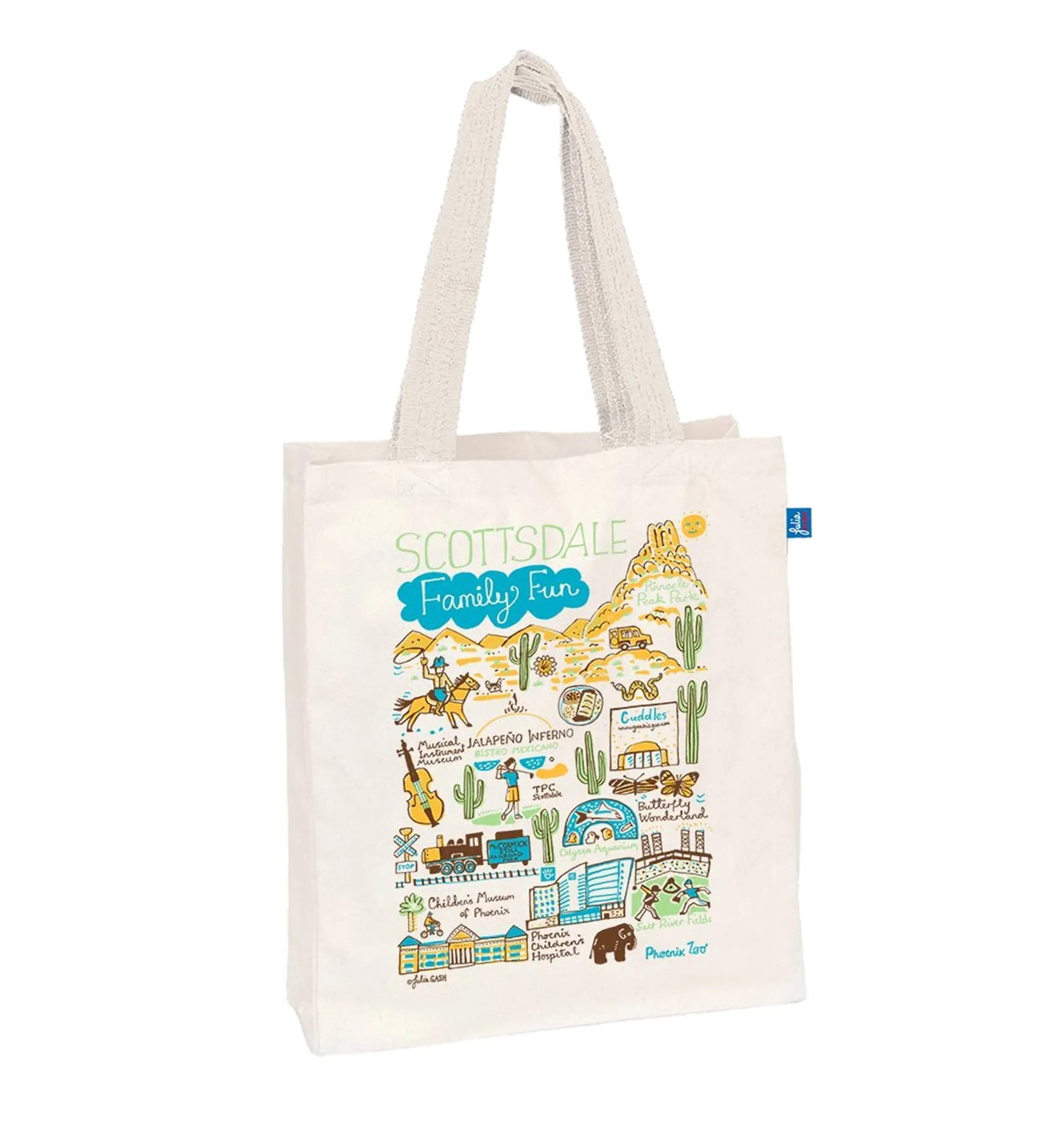 Scottsdale Family Fun Map Tote Bag