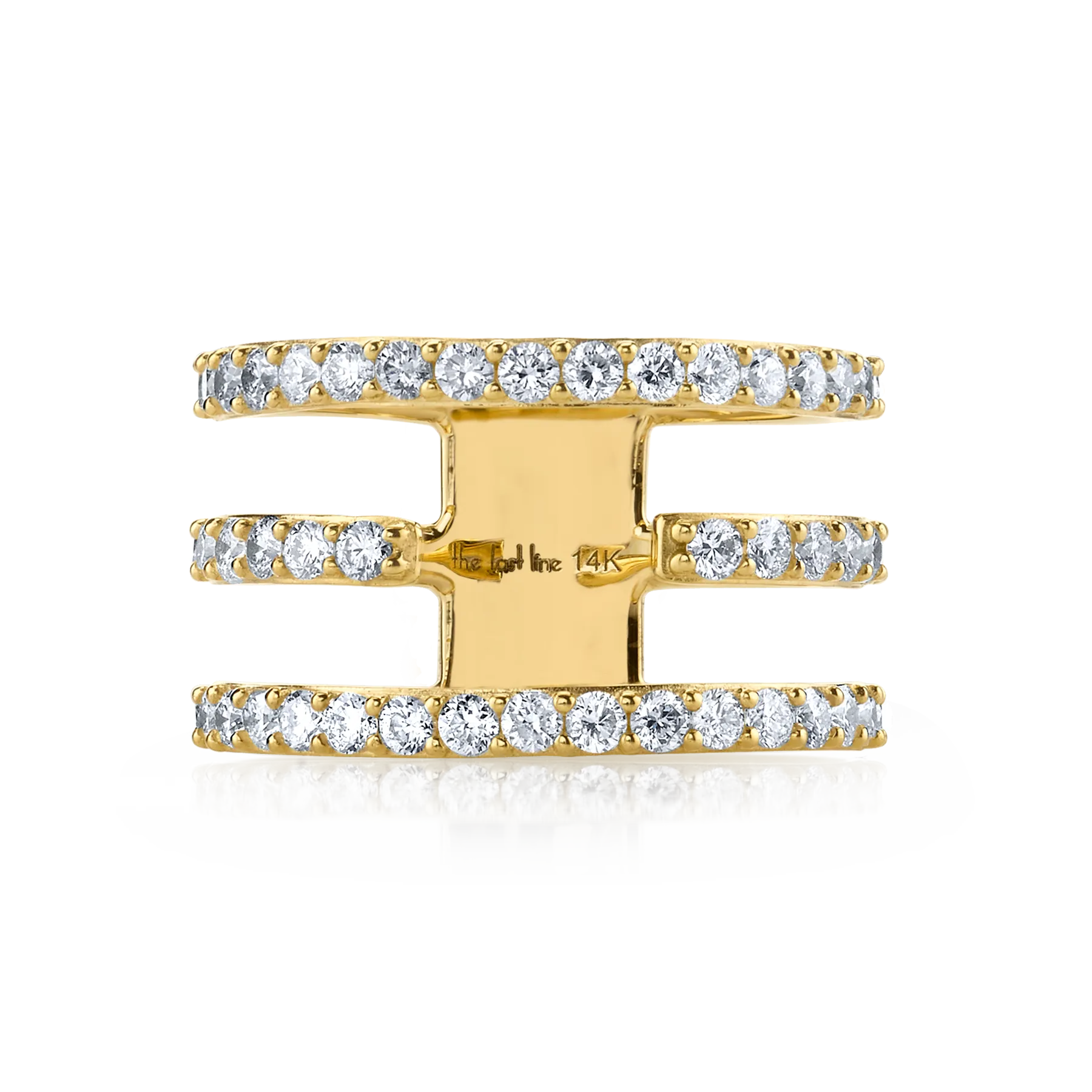 Split Eternity Band - White Diamond / 14k Yellow Gold