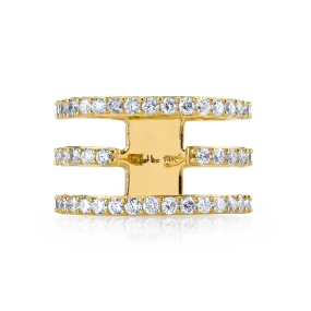 Split Eternity Band - White Diamond / 14k Yellow Gold