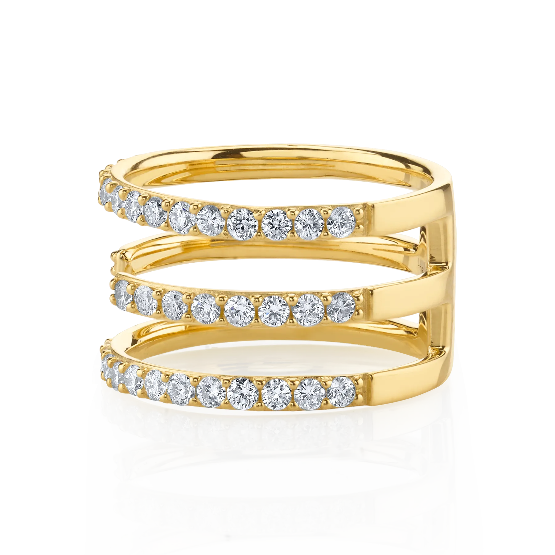 Split Eternity Band - White Diamond / 14k Yellow Gold