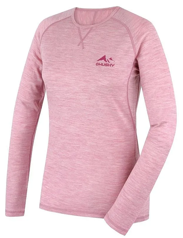 T-Shirt Husky Merino Merow LS - Faded Pink - women´s