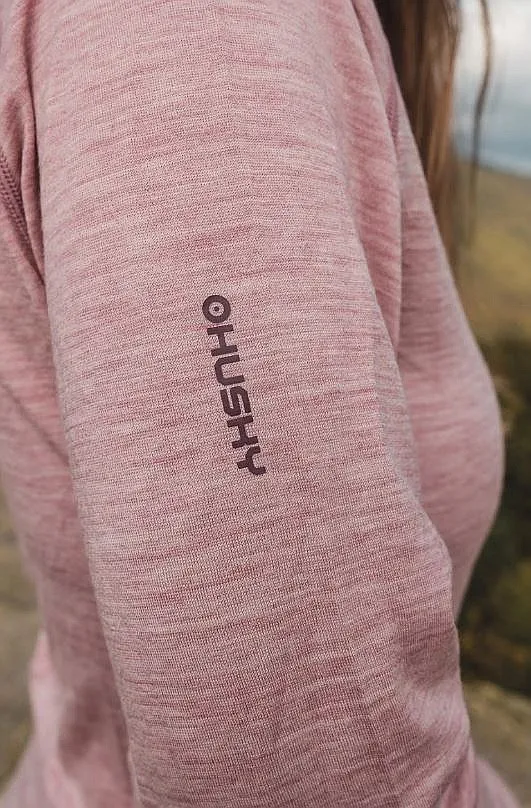 T-Shirt Husky Merino Merow LS - Faded Pink - women´s