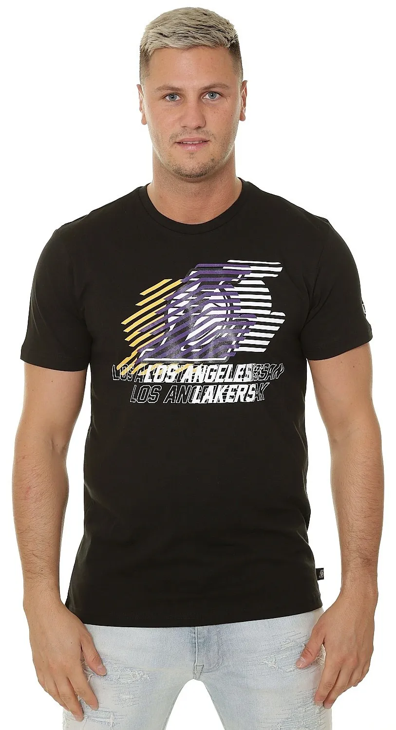 T-Shirt New Era Logo Repeat NBA Los Angeles Lakers - Black - men´s