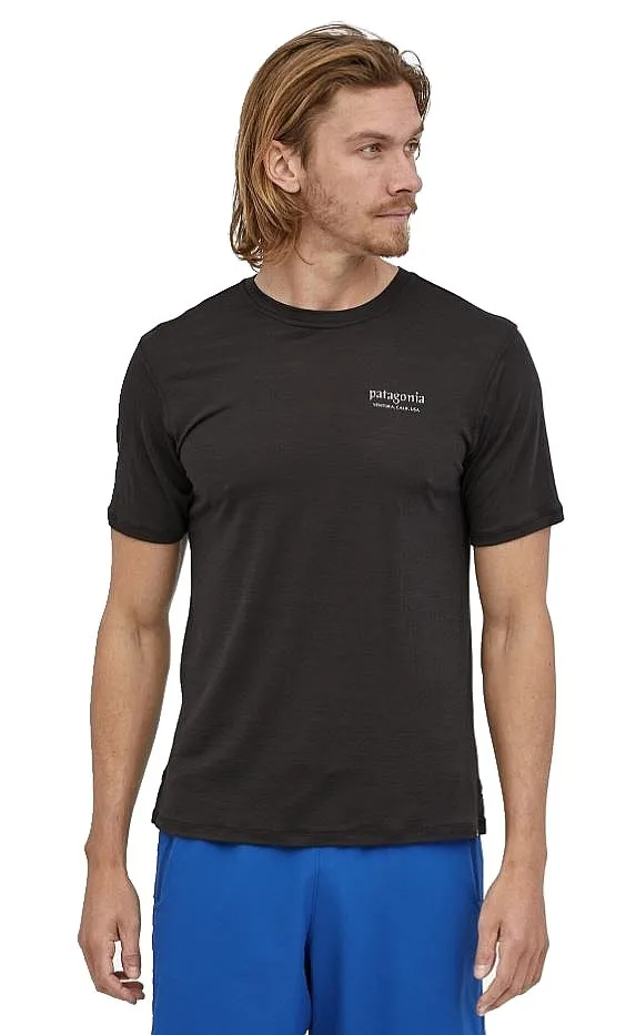 T-Shirt Patagonia Capilene Cool Merino Graphic - Heritage Header/Black - men´s