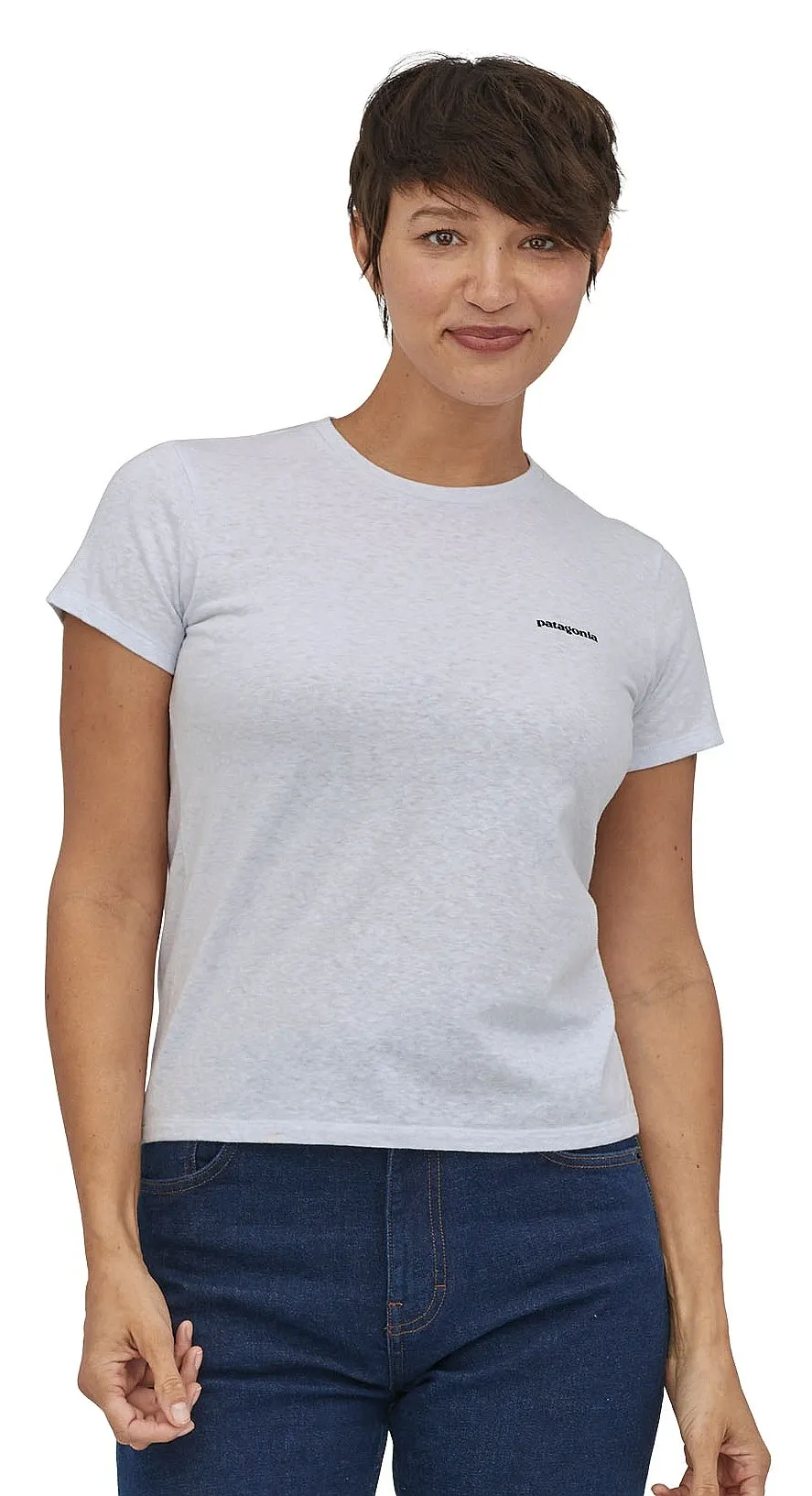 T-Shirt Patagonia P-6 Logo Responsibili - White - women´s