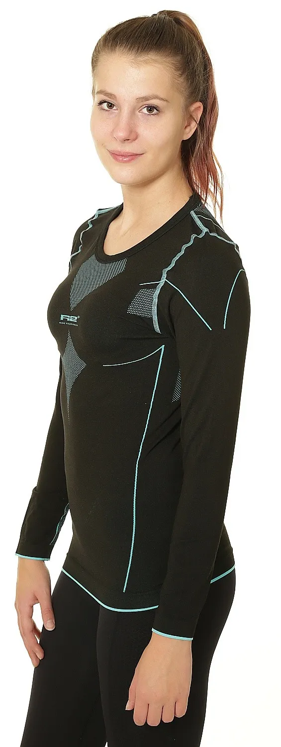 T-Shirt R2 Basis LS - ATF202B/Black/Gray - women´s