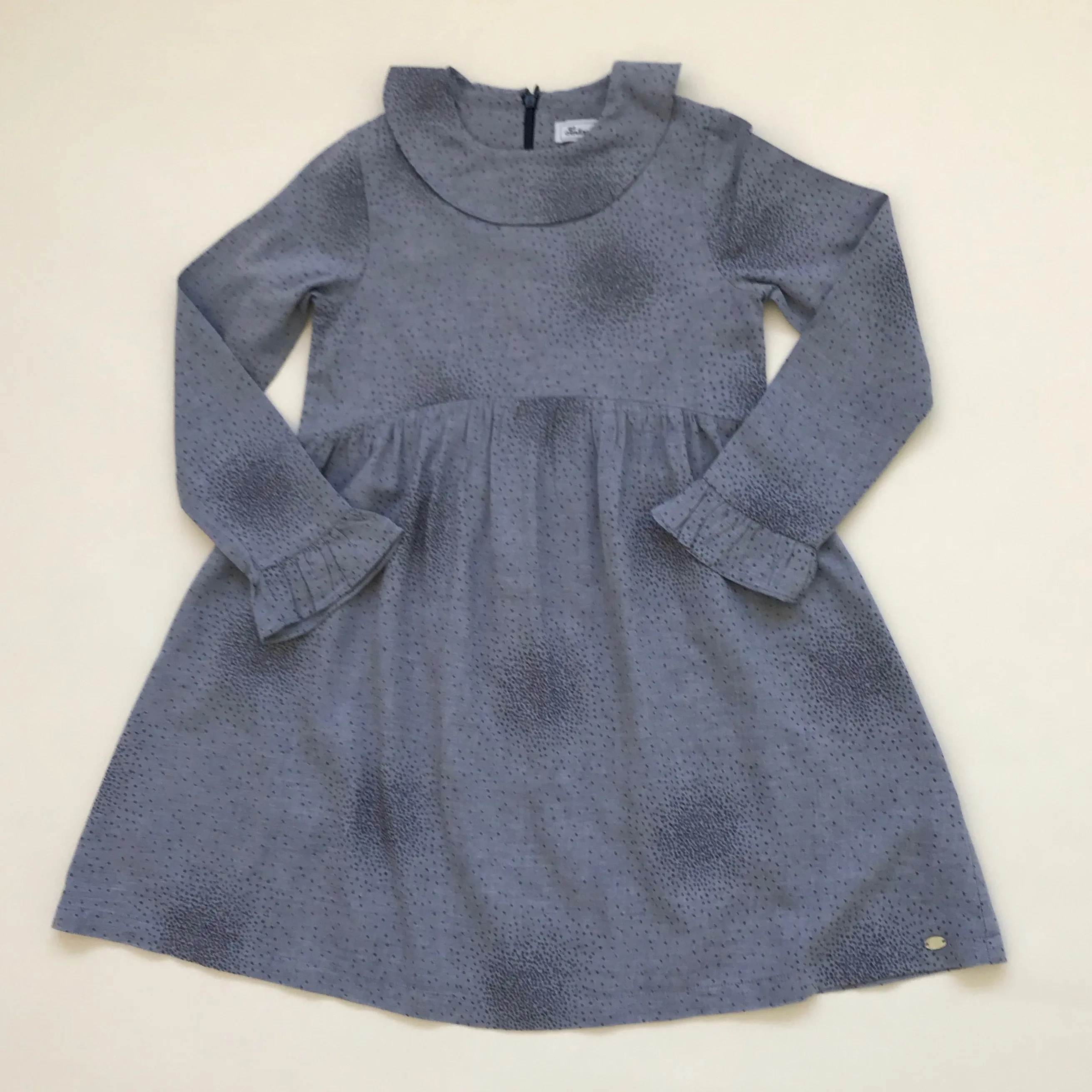 Tartine et Chocolat Blue Flecked Dress With Collar