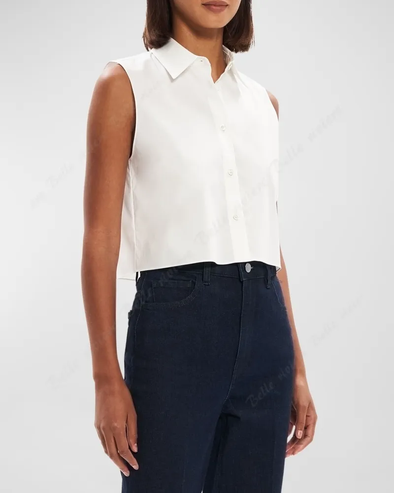 Theory  |Casual Style Sleeveless Plain Cotton Office Style