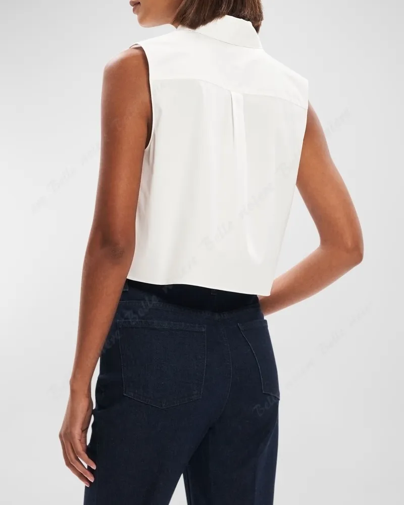 Theory  |Casual Style Sleeveless Plain Cotton Office Style