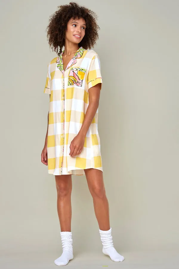 Tribal Collared Nightshirt