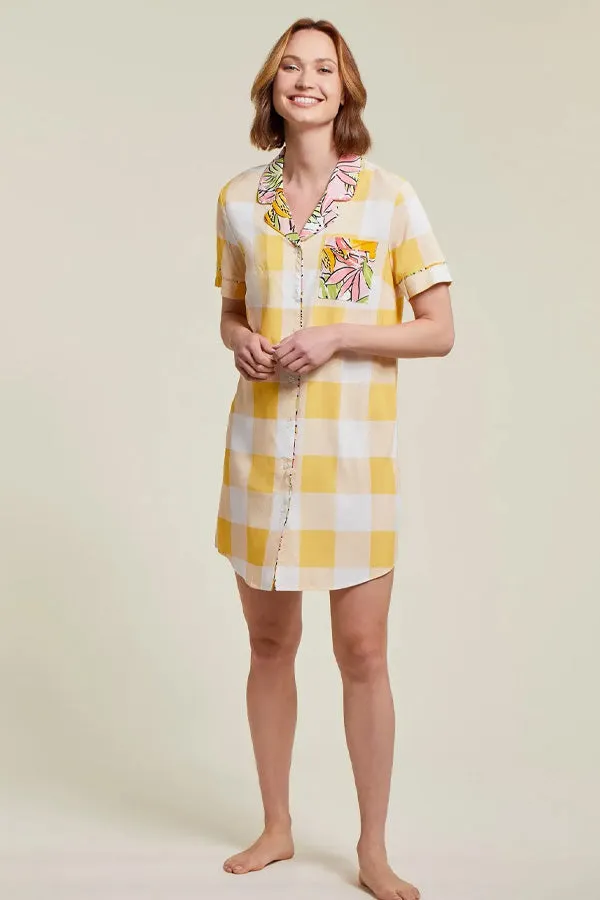 Tribal Collared Nightshirt