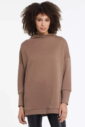 Tribal Quilted Funnel Neck Tunic