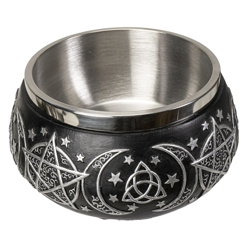 Triple Moon Pentagram Smudge Bowl