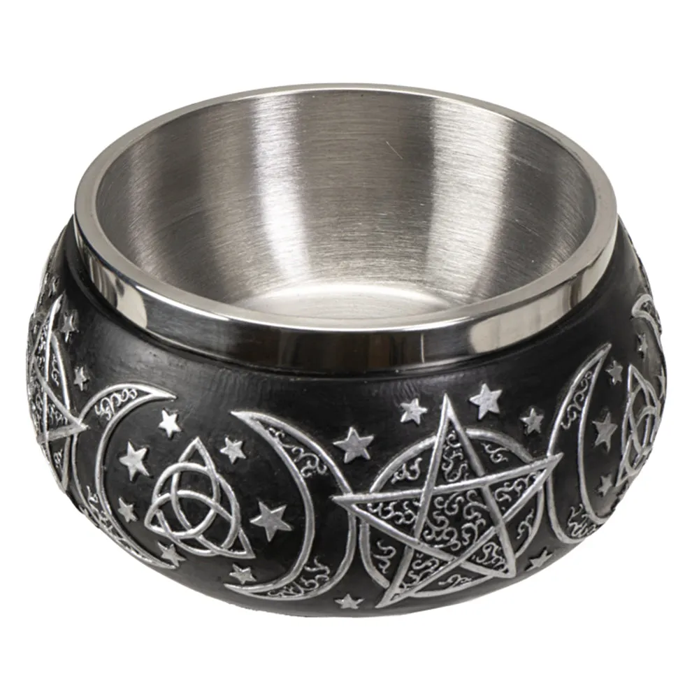 Triple Moon Pentagram Smudge Bowl