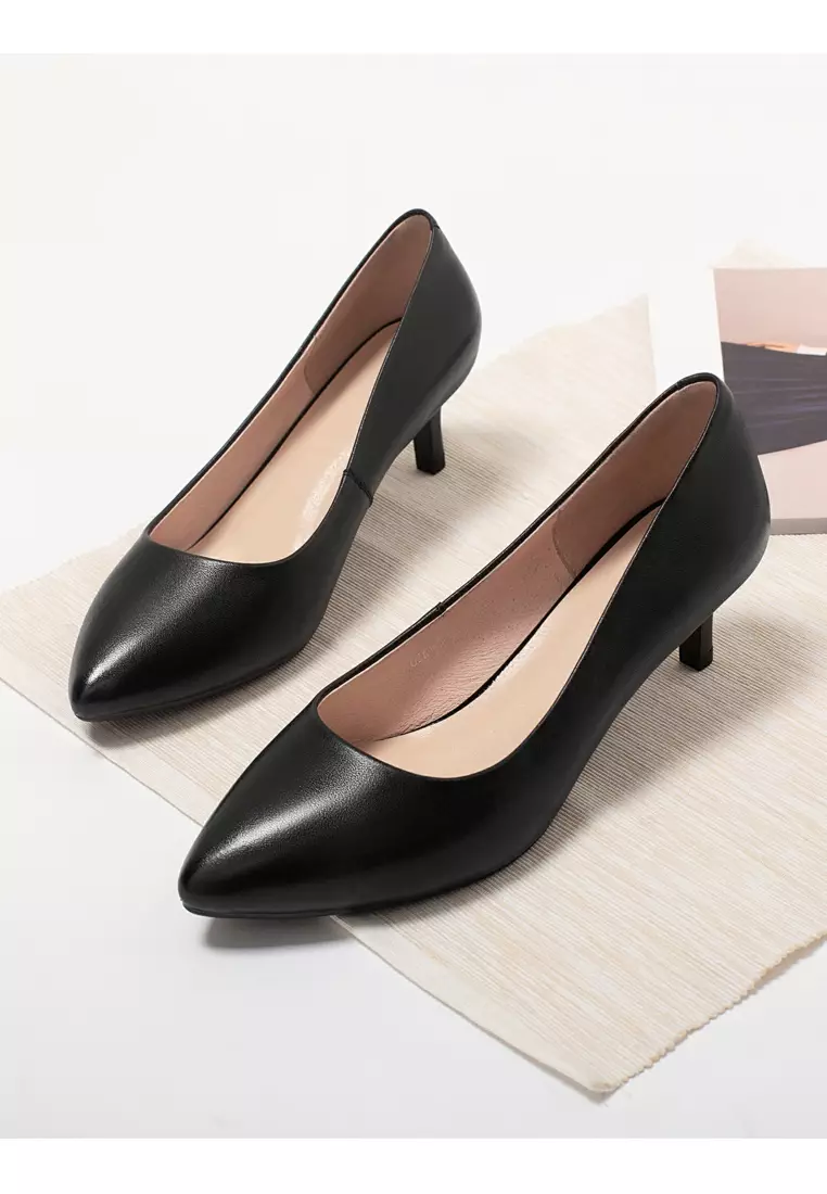 Twenty Eight Shoes 5CM Leather Uniform Pointy Pumps 1656-1