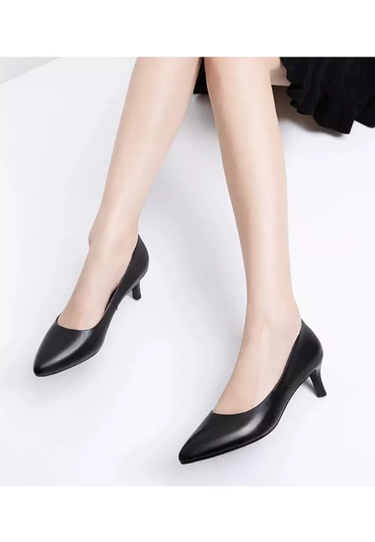 Twenty Eight Shoes 5CM Leather Uniform Pointy Pumps 1656-1