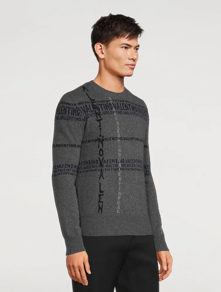 VALENTINO Crossword Cashmere Sweater