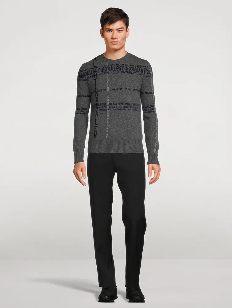 VALENTINO Crossword Cashmere Sweater