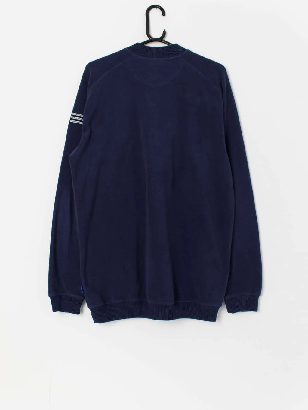 Vintage Y2K Adidas fleece in blue with quarter zip – Large