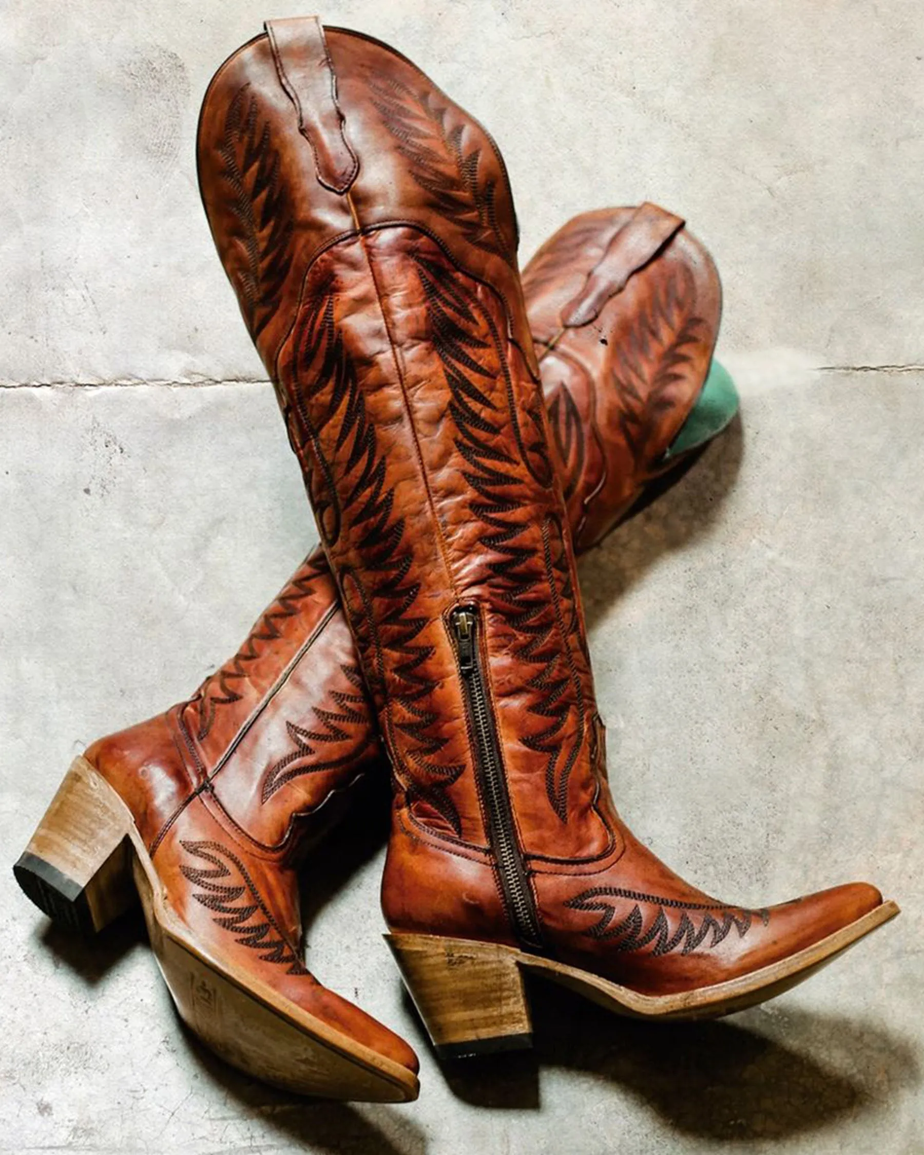 Women's Tall Embroidery Western Boots