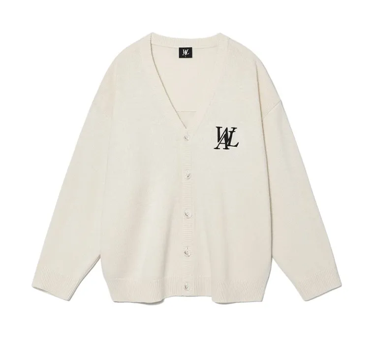 WOOALONG  |Casual Style Unisex Street Style Logo Cardigans