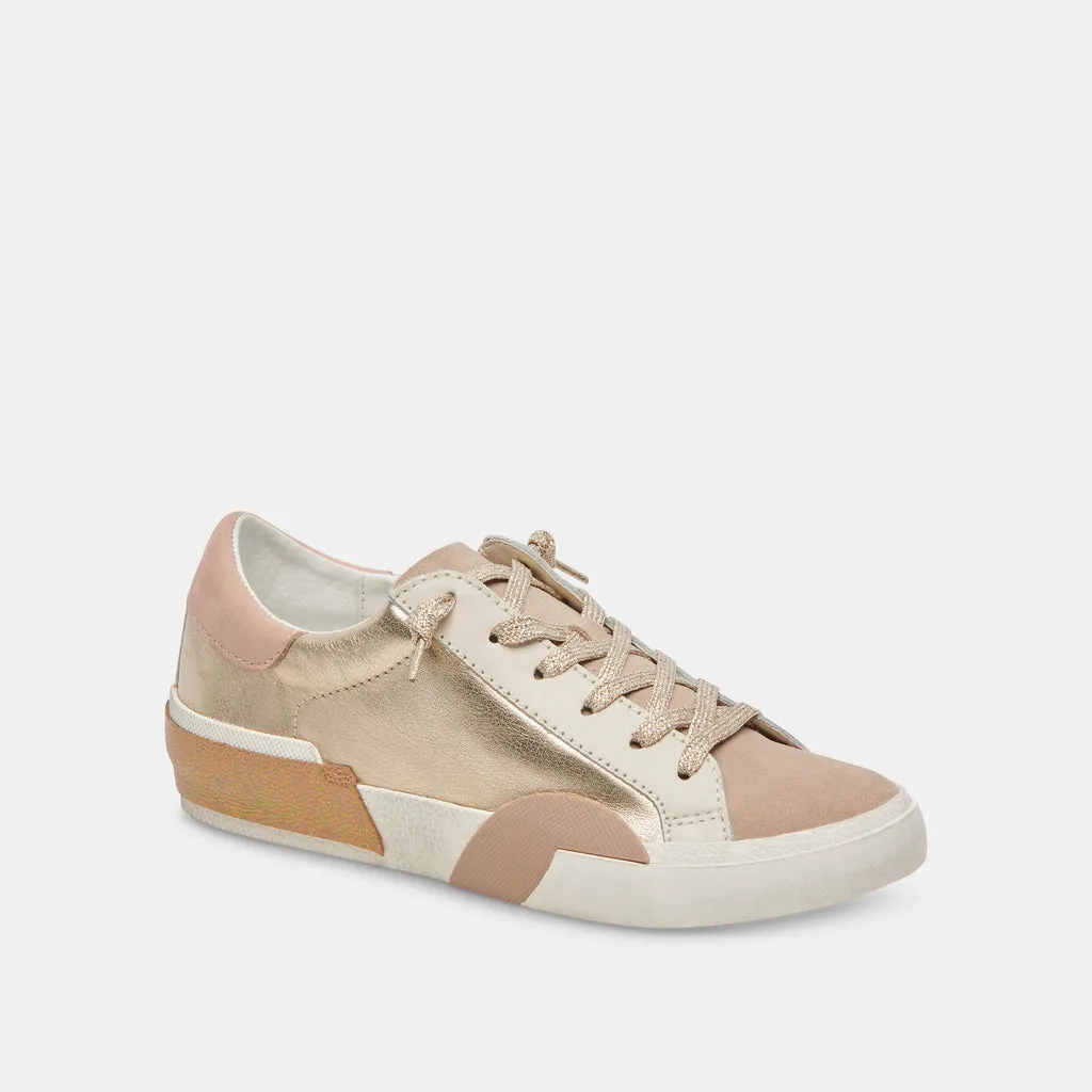 ZINA SNEAKERS GOLD LEATHER– Dolce Vita 6922089398338