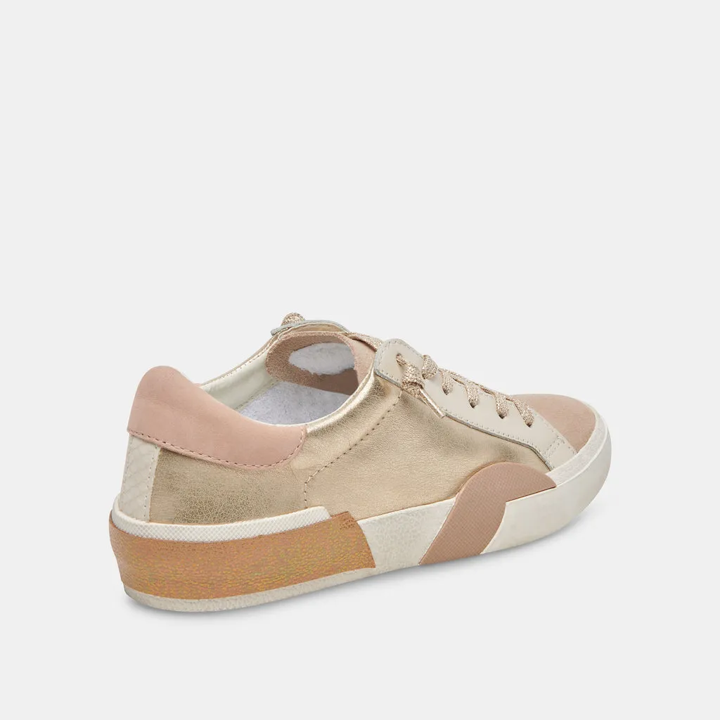 ZINA SNEAKERS GOLD LEATHER– Dolce Vita 6922089398338