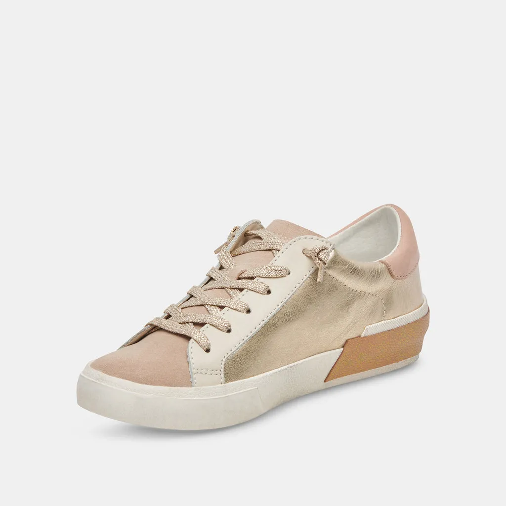 ZINA SNEAKERS GOLD LEATHER– Dolce Vita 6922089398338